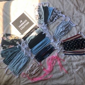 2/$15 Handmade face masks